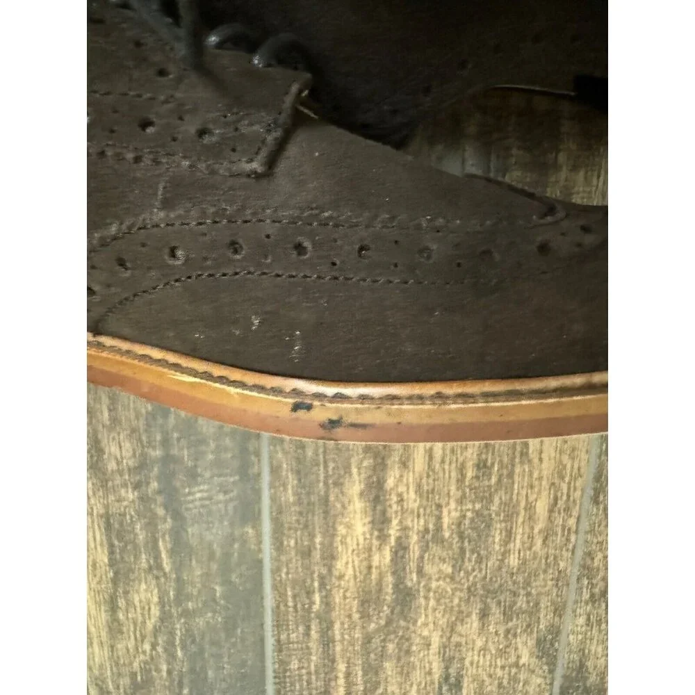 Banana Republic Ortholite Size 10M Brown Suede‎ Longwings Wing Tip Dress Shoes